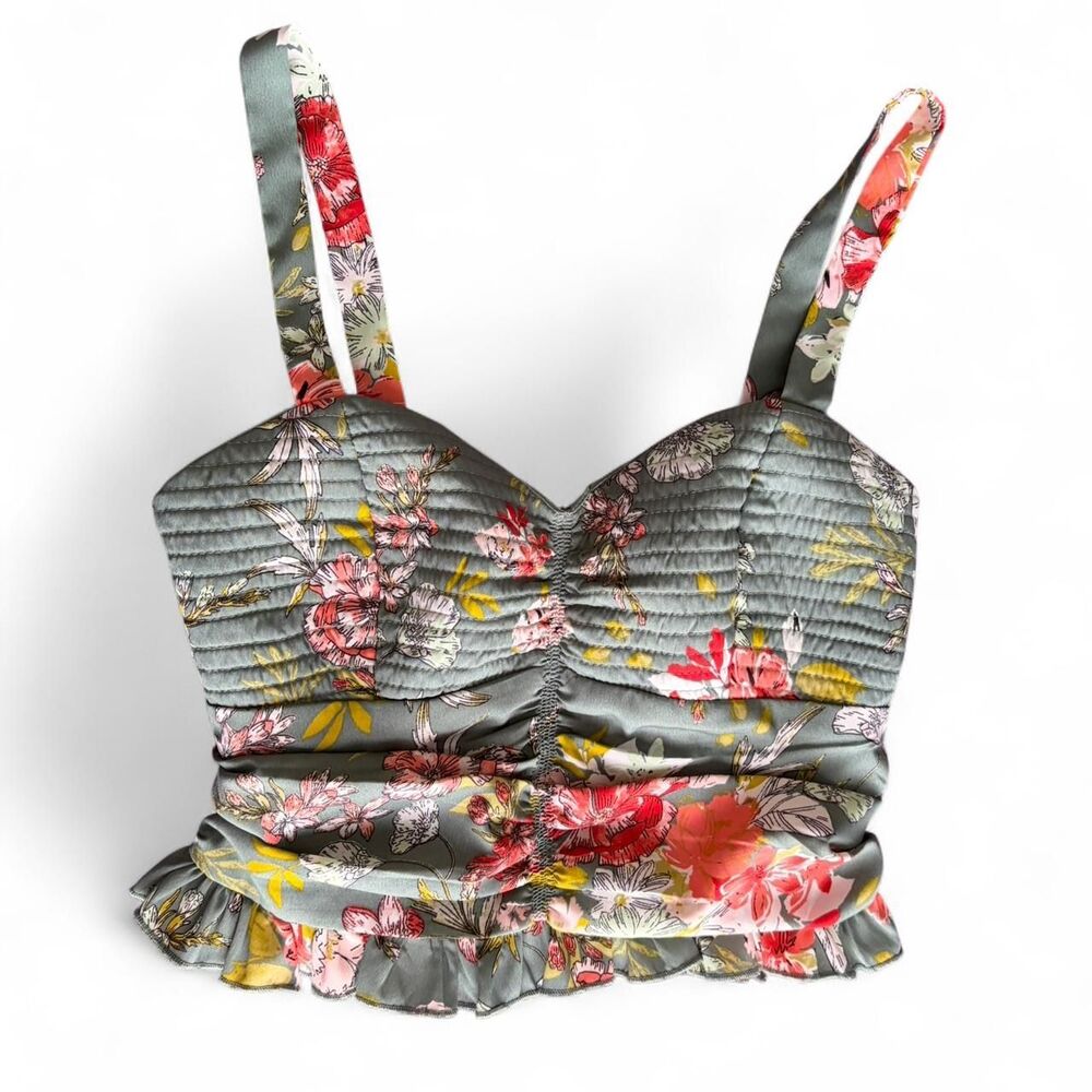 Bog Collective multicoloured floral bustier top